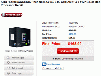 phenom II X4 940 (3.0 GHz) Black edition